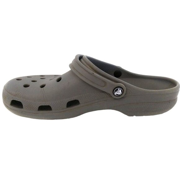 Crocs Classic Shoes Mens Size 12 Gray Rubber Slip On Comfort Faux Fur Round Toe - Picture 7 of 7